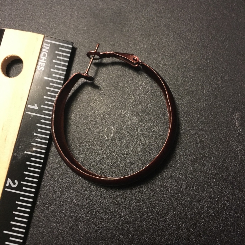 3/15 Bronze color hoop earrings. - Picture 7 of 7